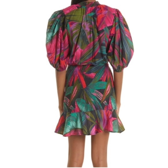 Farm Rio Midnight Leaves Mini Dress - Picture 2 of 7